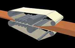 Лента для предварительного сжатия древесных стружек