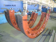 Венец зубчатый, патрубок, корпус редуктора, крышка подшипника