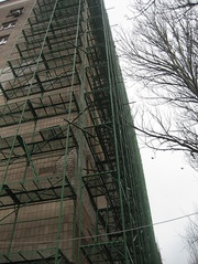 Cтроительные леса для кирпичной кладки.