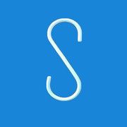 Крючок S-образный белый 