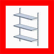 Рассрочка! Стеллаж настенный торговый с металлическими полками