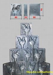 Форма для изготовления полых, объемных леденцов