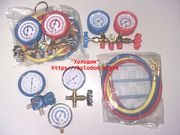 Манометры,  шланги,  коллектор манометрический