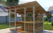 Беседка для дачи из поликарбоната